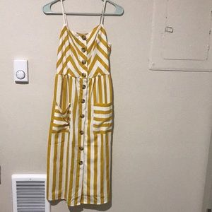 Yellow stripe dress